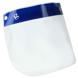 Face Shield with blue strap