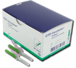 21G BD Vacutainer Eclipse Multi Safety Latex Free Needle W/ Luer Adapter, 48 Needles a Box